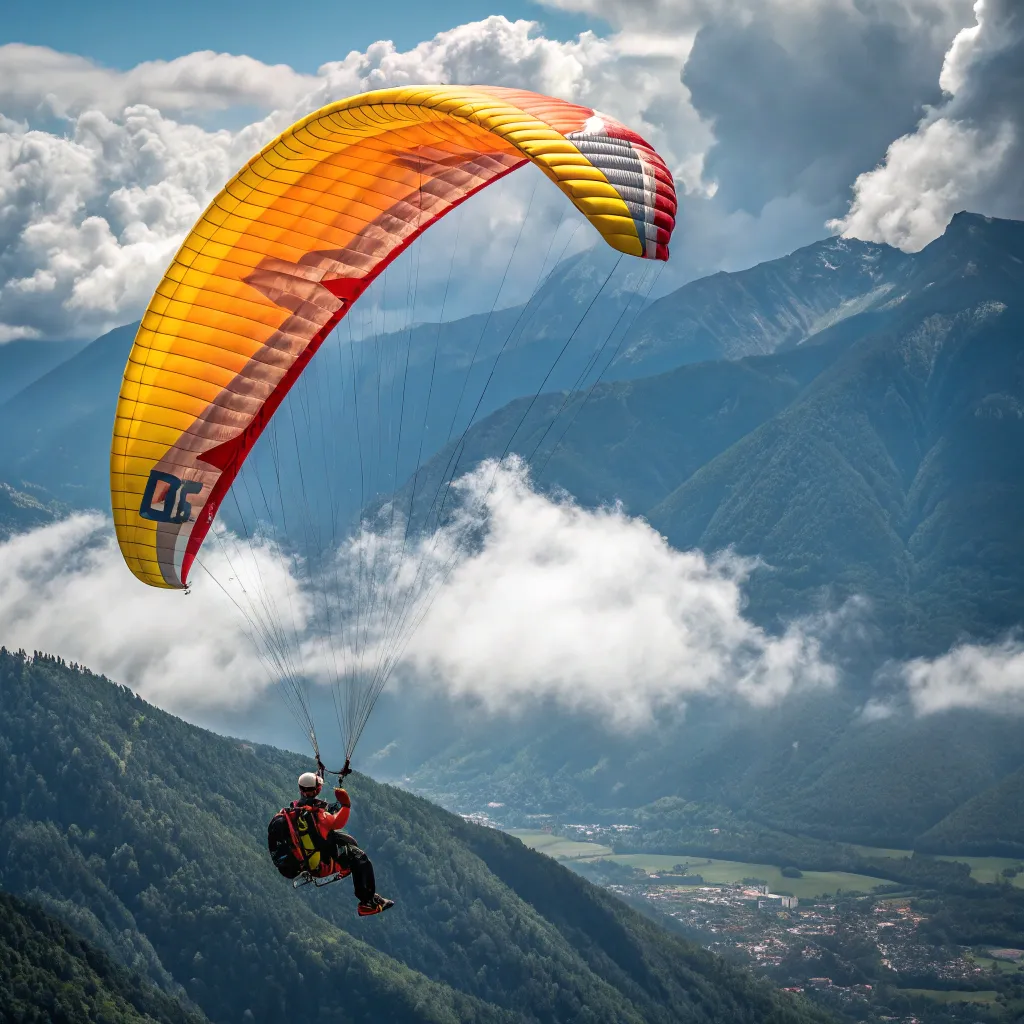 Paraglider for extreme sports