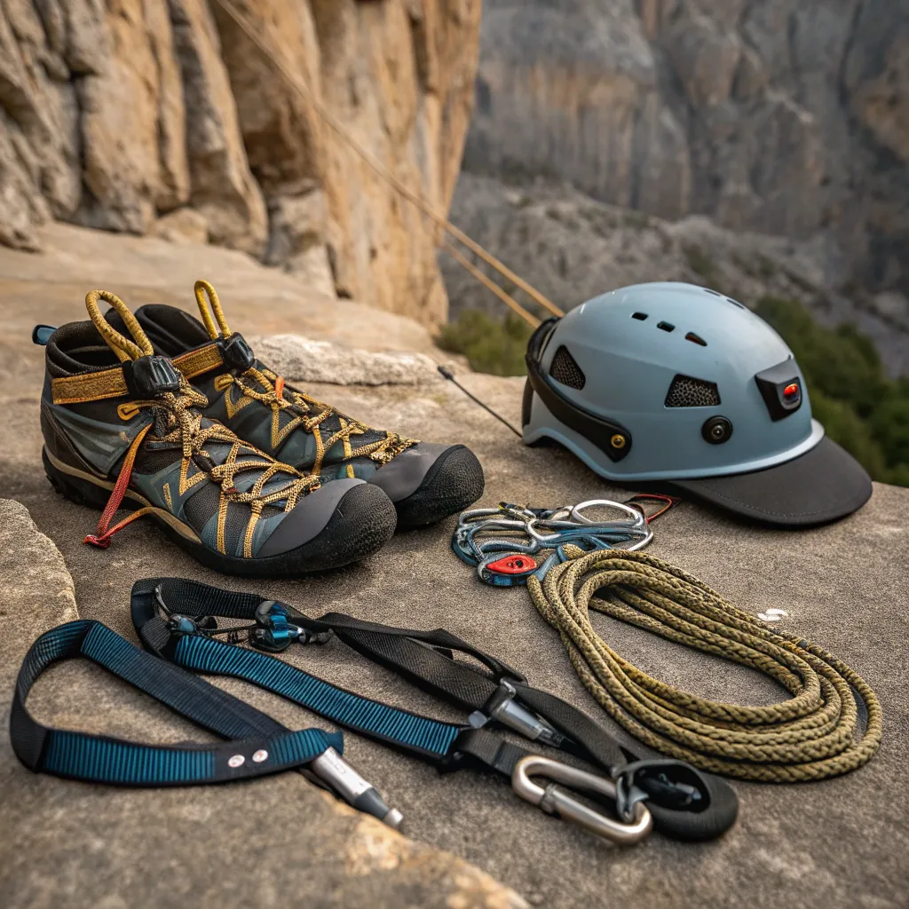 Rock climbing gear for extreme sports